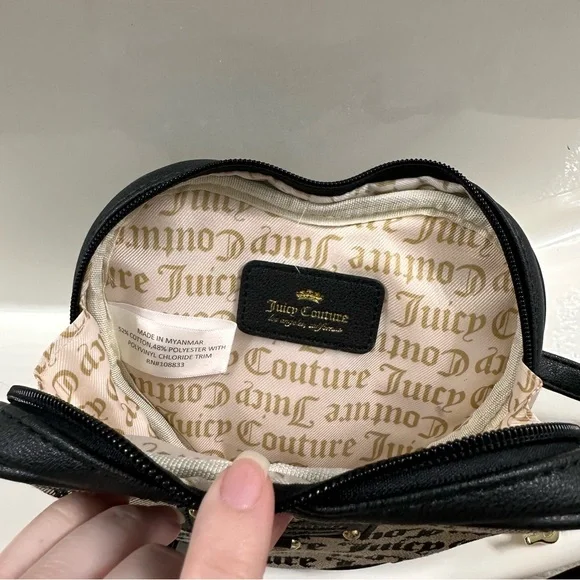 Juicy Couture Heart Shaped Purse | Crossbody Bag | Brown and Black - Picture 6 of 7